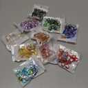 Pieces Assorted European Craft Beads Large Hole Lampwork Spacer Beads Colorful European Beads for DIY Necklace Bracelet Jewelry Making (Mix Color Style)