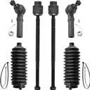 6pcs Front Steering Kit Tie Rod End Inner and Outer and Boots for Chevrolet Impala Pontiac Grand Prix Buick LaCrosse Regal Century 1997-2016
