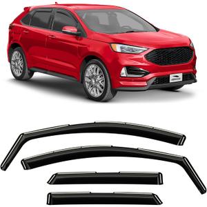 Voron Glass in-Channel Extra Durable Rain Guards for Ford Edge 2015-2025, Window Deflectors, Vent Window Visors, 4 Pieces - 220214