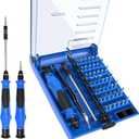 Mini Screwdriver Set with 42 Bits, VCELINK 45 in 1 Small Precision Magnetic Tiny Screwdriver Bit Kit with Tweezers & Extension Shaft for Laptop, PC, Phone, Computer, Game Console (Blue)