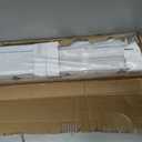 AURILOFT No Drill L-Shaped Vinyl Cordless Mini Blinds,White,34.5" Wx 64" H