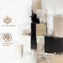 Zessonic Neutral Abstract Wall Art, Modern Textured Wall Decor, 24"x36"x2, 24" x 36" x 2 Panels Framed