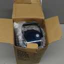 64oz Glass Water Bolttles with Straw Half Gallon Large Motivational Water Bottle with Time Marker Sports Water Bottles with Silicone Sleeve and Handle Lid Water Jug for Gym Workout (Dark Blue)