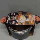 Gotham Steel 5 Quart Stock Pot Multipurpose Pasta Pot with Strainer Lid & Twist and Lock Handles, Nonstick Ceramic Surface Makes for Effortless Cleanup with Tempered Glass Lid, Dishwasher Safe (Graphite)