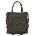 KAMEILONG Large Canvas Tote Bag for Women with Zipper Everyday Crossbody Bag Laptop Shoulder Bag Hobo Handbag (Green)