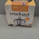 Crock-Pot 3-Quart Manual Slow Cooker, Serves 3+ People, Great for Small Meals, Dips, & Sides; Removable Stoneware is Oven & Dishwasher-Safe, Stainless Steel