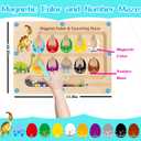 HONGID Dinosaur Toys,Magnetic Color and Number Maze, Montessori Toys for 2 3 4 5 Year Old,Learning Educational Sensory Toys for Toddlers and Kids Boys Girls,Christmas Stocking Stuffers for Kids