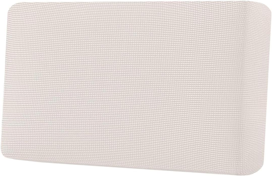 H.VERSAILTEX Super Stretch Individual Seat Cushion Covers Sofa Covers Couch Cushion Covers Slipcover Sets Thick Jacquard Textured Twill Fabric (1 Piece Loveseat Cushion Cover, Ivory)