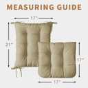 Easy-Going Indoor Outdoor Water Resistant Rocking Chair Cushions Premium Tufted Pads Non Skid Slip Backed Upper Khaki