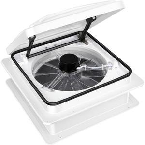 RV Roof Vent Fan 6-Speed-Reversible White