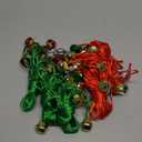 Gejoy 60 Pieces Christmas Bell Necklaces Xmas Bell Decorations for Holiday Supplies (Red, Green, Gold and Silver)