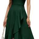 Bbonlinedress Halter Cocktail Women Dresses Prom Formal Wedding Guest Bridesmaid Ruffled Maxi Hi-Lo Evening Party 2026 Dress, Size Medium