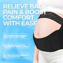 3-in-1 Maternity Abdominal Support Belt - Adjustable Pregnancy Belly Band for Prenatal & Postpartum Care, Relieves Back Pain - Machine Washable, Perfect for Expecting Moms
