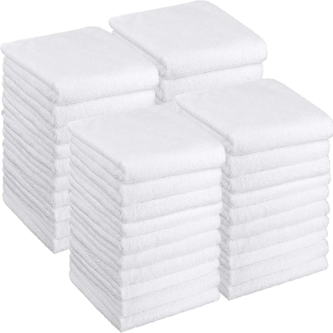 Shimeyao 26 Pack Salon Bleach Proof Towels Highly Absorbent Hair Towels Hand Facial Cloths Bleach Resistant for Salon Barber Spa Beauty Bath Hair Stylist(White,16 x 29 Inch)