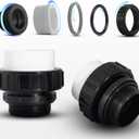 High-Temp Joints  2-Pack 1-Set Hi Temp Union Compatible with Whisperflo, Intelliflo  2" Threaded Connectors for PVC Pipes  2-inch PVC Union Replacement for Pool Pumps