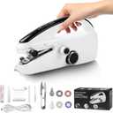 Handheld Sewing Machine Cordless  Portable Mini Handheld Sewer, Pocket Sewing Machine for Quick Repairs, Handy Stitch, Travel Stitch Sew Quick, Home & DIY Fabric (White)