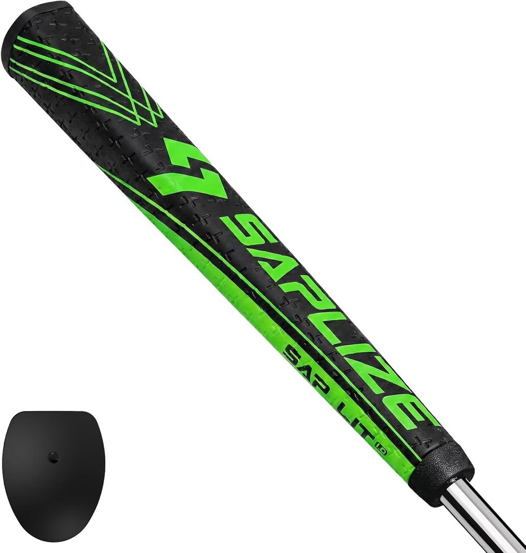 SAPLIZE Golf Putter Grip, Midsize, Lightweight Golf Putter Grips, Pistol Shape Anti-Slip Pattern, Multiple Stylish Series, Excellent Push for Golfer (Sap Lit V1, Green)