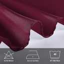 120 Inch Stain and Wrinkle Resistant Washable Polyester Table Cloth, Decorative Table Cloth for Dining Table, Buffet Parties and Wedding, Burgundy