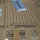 Cumbor 29.7-40.6 in Baby Gate for Stairs and Doorways, Dog Gate Indoor White