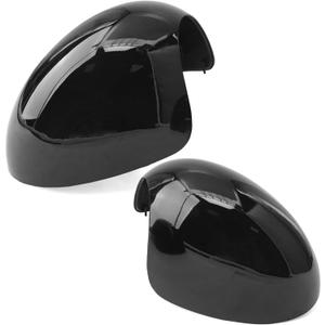 51162754913 51162754914 Left Right Side Mirror Cover Caps Compatible with Mini R55 R56 R57 R58 R59 R60 R61 2007-2016 Manual Folding Mirrors Only, Pair Rearview Mirror Cap Glossy Black