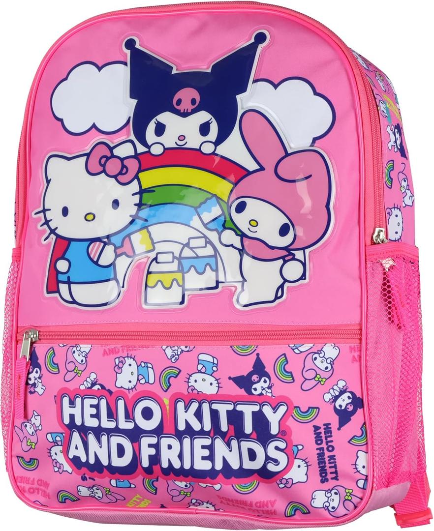 AI ACCESSORY INNOVATIONS Sanrio Backpack Hello Kitty and Friends Kuromi My Melody 16" School Bookbag