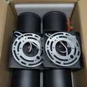 Dimmable Wall Lights Outdoor 2 Packs, Integrated LED Cylinder Up Down 12W 2700K Modern Aluminum Light, Waterproof Exterior Light for Porch Patio Door (Black)