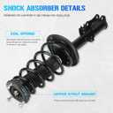 Rear Struts w/Coil Spring & Sway Bar Links for 2004-2006 Toyota Camry / 2004-2006 Lexus ES330 (Exc. Adaptive Variable Suspension), Shock Absorber Assembly Replace 172207 172208 K90345, 4PCS