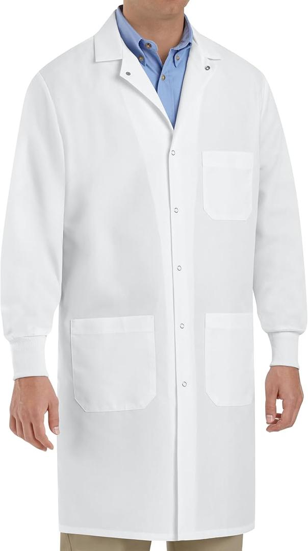 Red Kap Unisex Adult Specialized Cuffed Lab Coat With 3 Exterior Front Pockets M