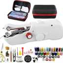 Handheld Sewing Machine with Black Storage Case and 109-Piece Sewing Kit, Mini Portable Cordless Hand Sewing Machine, Ideal for Adults & Beginners, Complete Set of Quick Home Clothing Repair Tools