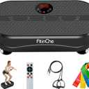 Vibration Plate Exercise Machine for Lymphatic Drainage Massager, 330 Lbs Capacity Full Whole Body Workout Equipment with Loop Bands for Women Men, Fitness Platform for Weight Loss