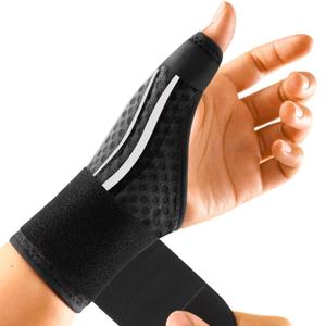 FREETOO Stable CMC Thumb Brace for De quervains tenosynovitisThumb Splint Right Hand or Left Hand for Trigger Thumb,Thumb Stabilizer for Arthritis,Tendonitis, Joint Pain,Sprain White Left M