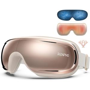 RENPHO Eye Massager with Heat and Cooling, FSA HSA Eyeris 3 Ros Eye Sleep Mask with Voice Control & Ice Pack, Birthday Gifts for Women/Men/Mom/Dad, Temple Care Device for Migraine