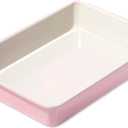 Paris Hilton Nonstick Carbon Steel Bakeware Collection, 13-Inch x 9-Inch Multipurpose Pan, Dishwasher Safe, Made without PFOA and PFAS, Pink Cream Two-Tone