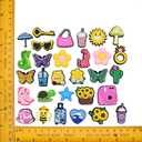 100 Pcs Different Shoe Charms for Clog Shoe Decoration, Cute Animal Flowers Charms for Girls Boys Teens Adults, Cartoon Charm for Shoes Accessories Bracelet Wristband Party Favors