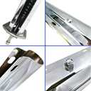 Stainless Steel Straight Spring Loaded Mud Flap Hanger Set 2.5" Bolt Spacing 30" Length with Aluminum Reflective Tapes fit for Semi Trucks, 2 pcs
