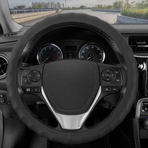 SEG Direct Car Steering Wheel Cover Universal Standard Black