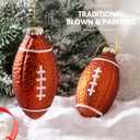 Amanman Blown Glass Ornaments for Christmas Tree Rugby Glass Christmas Ornaments 2024