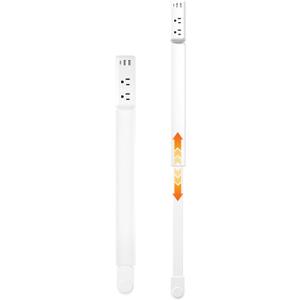 Outlet Extender Stick 22"-34" with 2 AC Outlets & USB-A,USB-C Ports,180Rotating Wall Plug Socket Access Hard-to-Reach Extension Cord Extender Behind Nightstand,Sofa (1 Pack)