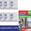 Hefty Shrink-Pak Large Travel Bags - Airtight Storage Bags for Maximum Space Saving, Travel Essentials, Ideal for Packing, Durable, Reliable Compression with Sealed Protection