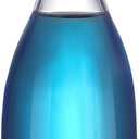 Bedside Water Carafe Set with Tumbler Glass Set for Bathroom Mouth Washer Dispenser Mouth Wash Containers Decanter with Cup Glass Pitcher Bottle Container, Nightstand or Kitchen, 600 ml (1)