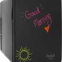 Cooluli 15L Mini Fridge with Magnetic Blackboard - Portable Small Refrigerator for Travel, Car & Office, V15LE2BK, 15 Liter