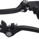 Stylemafia Black Folding Aluminum Clutch Brake Lever Compatible with 22mm 7/8 inch Handlebar 110cc 125cc 140cc TTR 125cc SSR Xmotos Apollo 125 Pit Dirt Bike Motorcycle