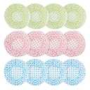 Shower Cap, 12 Pcs Plastic Shower Caps, Shower Caps for Women Reusable Waterproof, Elastic Band Flower Printed Hair Cap for Shower Spa Salon