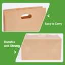 PAICUIKE 50 Pcs 11x6x11 Die Cut Tote Brown Paper Bags with Handle Bulk, Kraft Paper Grocery/Takeout Bags for Restaurant, Bakery, Retail