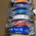 250g PLA Filament 1.75mm Bundle, SUNLU 3D Printer Filament Neatly Wound, Individually Vacuum Packed, 250g Spool, 8 Rolls, White+Red+Orange+Yellow+Green+Blue+Cyan+Purple