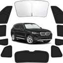 10PCS Car Window Shades for BMW X3 2018-2024, Window Covers for X3 Windshield Side Rear Windows, Full Set Privacy Protection Car Sunshade with UV Blocking for Camping Napping