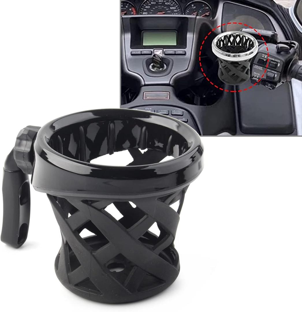 Motorcycle Handlebar Holder Cup Holder Drink Holder for Honda Goldwing GL1800 F6B 2001-2023 Retention Bottle Holder (Black)