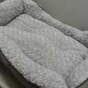 JOEJOY Rectangle Dog Bed for Large Medium Small Dogs - Washable Orthopedic Sofa Bed, Soft Breathable Puppy & Pet Cuddler, Durable Calming Dog Bed with Anti-Slip Bottom, Multiple Sizes, Grey (S(20"x 19"x 6"))