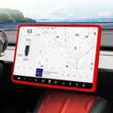 frani Screen Frame Protector Red Designed for Tesla Model 3 (2025-2017), Tesla Model Y (2025-2020),Interior Decor Accessories for Tesla Model Accessories