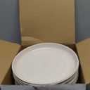 Grow Forward Premium Wheat Straw Plates - 10 Inch Reusable Hard Plastic Dinner Plates Set of 8 - Unbreakable & Microwave Safe Dishes for Dessert, Camping, RV, Outdoors, Patio, Kitchen - Sahara